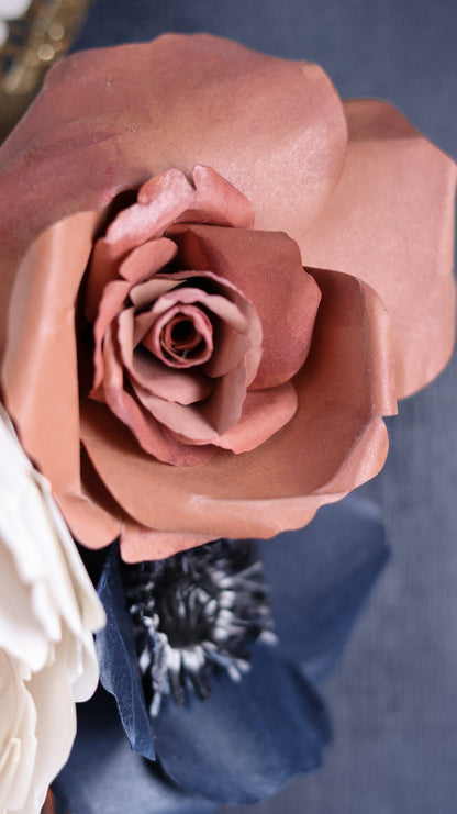 Twilight Bloom — Paper Floral Artwork