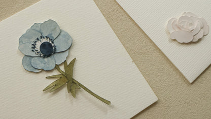 Blue Anemone Floral Card